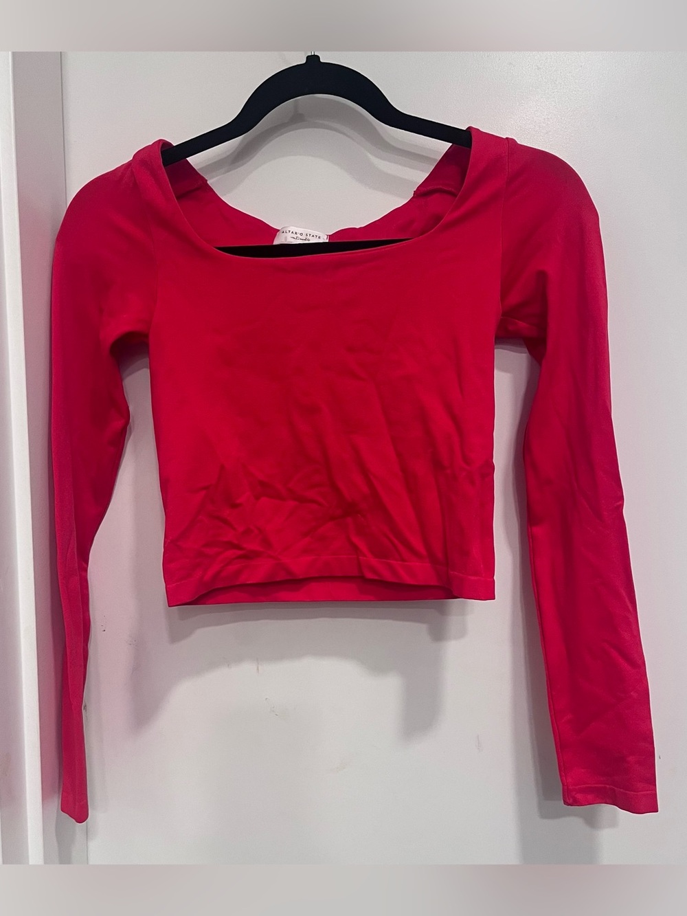 Altar'd State Women's Long Sleeve Scoop Everyday Seamless Top Size Small